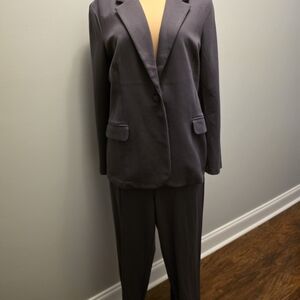 Marycrafts Timeless Elegance Business 2 Piece SLATE Gray Pantsuit